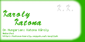 karoly katona business card